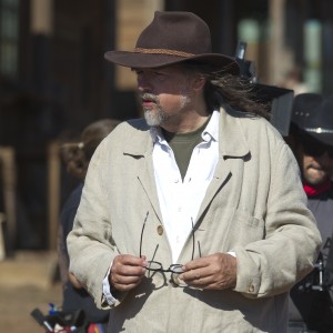 Kristian Levring on the set of The Salvation